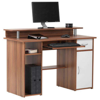 Alphason Albany Office Workstation in Walnut